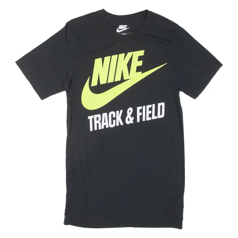 NIKE Track & Field Slim Fit Mens T-Shirt Black Crew Neck S