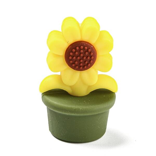 Sunflower Food Grade Eco-Friendly Silicone Beads