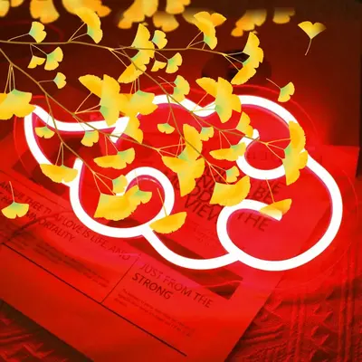 Cloud Shaped Neon Sign Light, USB Powered Neon Lights, Novelty Lighting for Home Party Decoration, Lamp Suitable for Bar Rest...