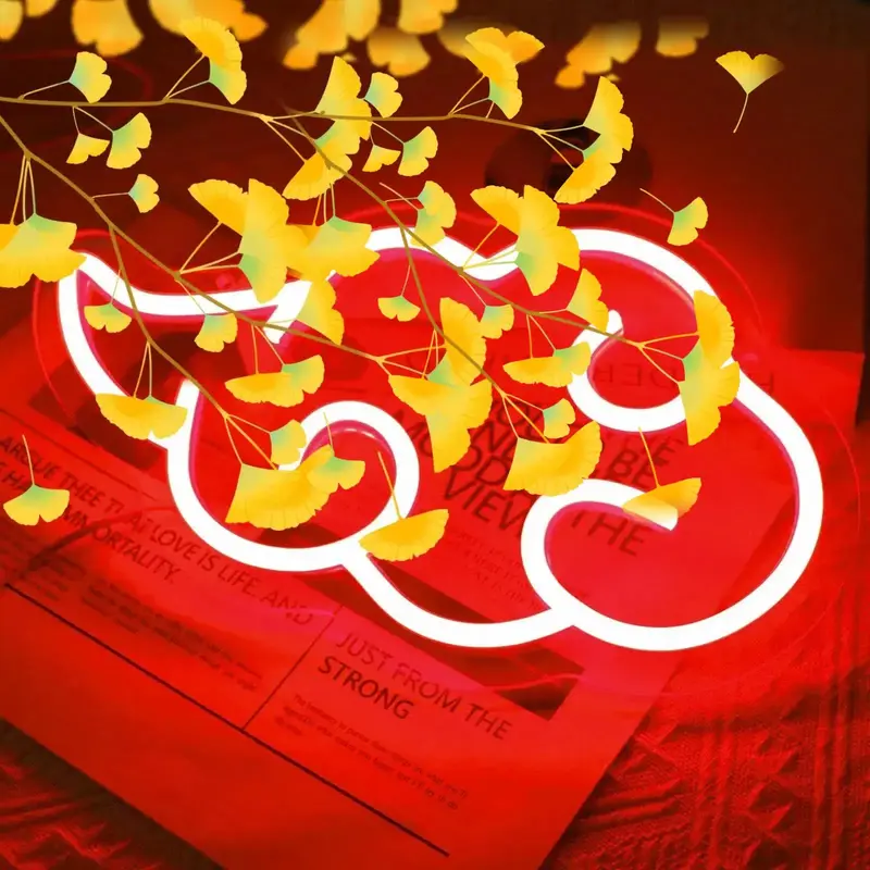 Cloud Shaped Neon Sign Light, USB Powered Neon Lights, Novelty Lighting for Home Party Decoration, Lamp Suitable for Bar Rest...