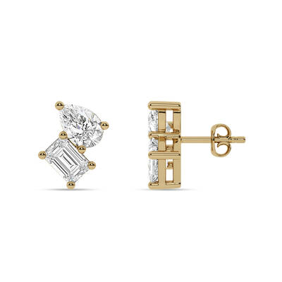 Destined Embrace Lab Diamond Earrings | 10K Yellow Gold 2 ct. tw.