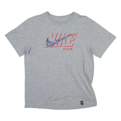 NIKE PSG FC Mens T-Shirt Grey S