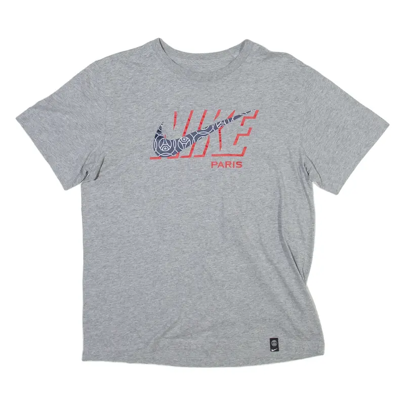 NIKE PSG FC Mens T-Shirt Grey S