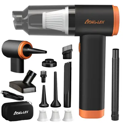 Aokway 4-in-1 Handheld Cordless Car Vacuum Cleaner 20000PA Suction 7800mAh Battery USB Rechargeable with Multiple Attachments...
