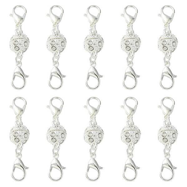 Alloy Crystal Rhinestone Magnetic Clasps