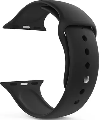 4wrist Silicone strap for Apple Watch - black 42/44/45 mm - S / M