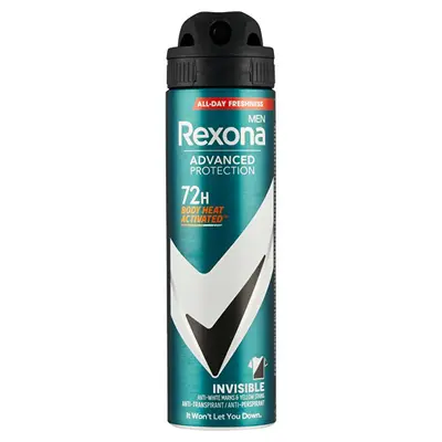 Rexona Spray Antitraspirante Uomo Protezione Avanzata Invisibile 150 Ml