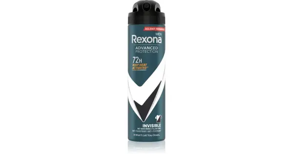 Rexona Advanced Antiperspirant Protection Against White and Yellow Stains 72 Hours for Men Invisible 150ml