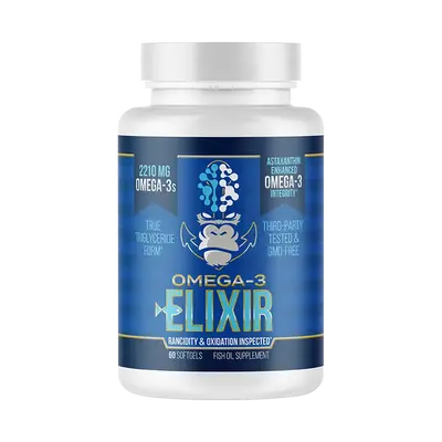 Gorilla Mind - Omega-3 Elixir - Third Party Tested Fish Oil Supplement - 60 Softgels (30 servings) Fitness Healthcare