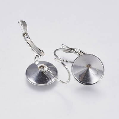 Tarnish Resistant 304 Stainless Steel Leverback Earring Settings