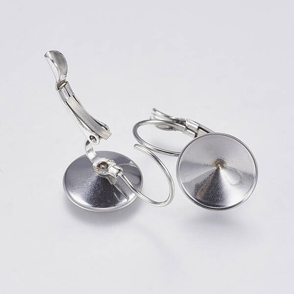 Tarnish Resistant 304 Stainless Steel Leverback Earring Settings