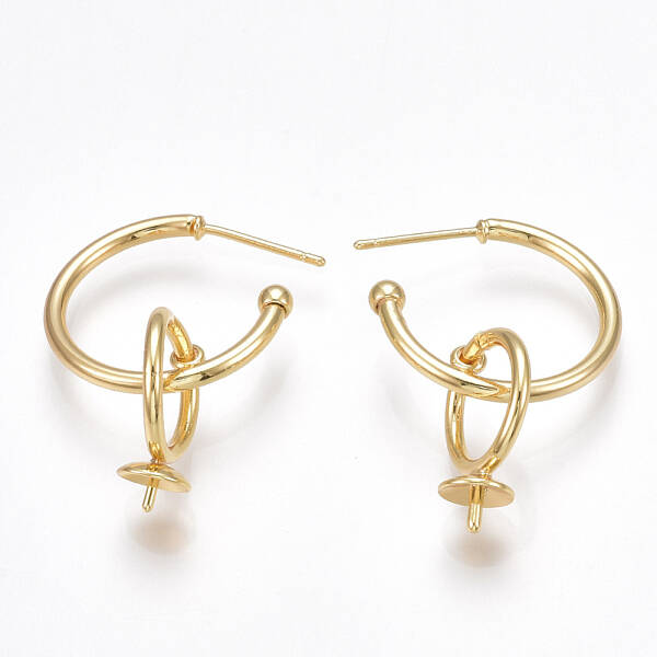 Brass Stud Earring Findings