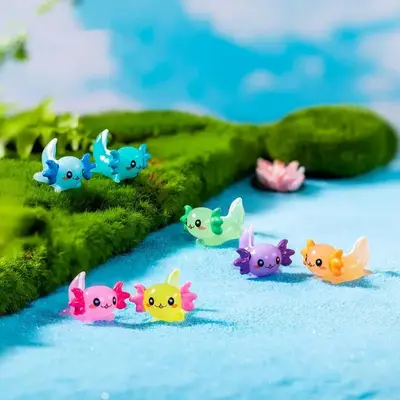 Random Color Cute Cartoon Fish Design Resin Ornaments, Mini Simulation Cartoon Fish Decorations, DIY Handmade Jewelry Resin A...