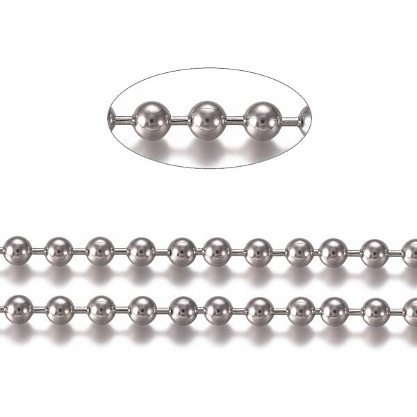 Tarnish Resistant 3.28 Feet 304 Stainless Steel Ball Chains