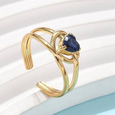 304 Stainless Steel Pave Cubic Zirconia Cuff Rings for Women