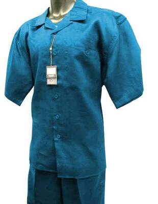 One Chest Pocket - Light Blue Linen Suit