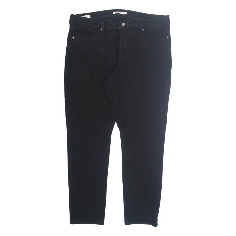 LEVI'S BIG E Womens Jeans Black Loose Wide-Leg W40 L30