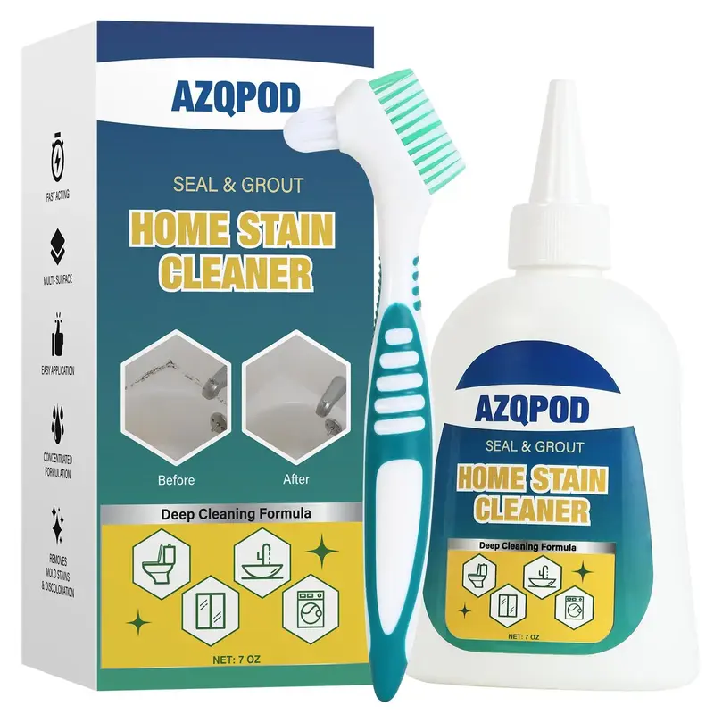 AZQPOD Heavy Duty Stain Cleaner Gel for Washing Machine Front Loader Door Seal, Shower, Bathroom Grout, Tile, Caulk – Power...