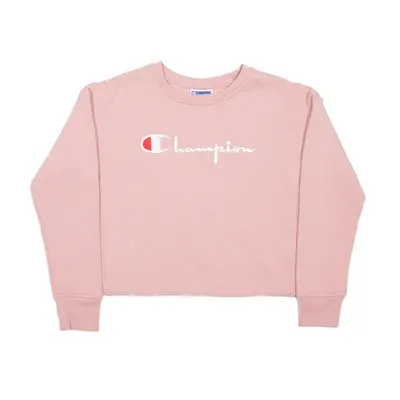 CHAMPION Cropped Sweatshirt Pink Womens M