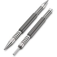 Spring Loaded Nail Set Tools,2-PCS Dual Head Nail Setter and Hinge Pin Punch Set, Hammerless 1/16″& 3/32″Spring Nail Set,...
