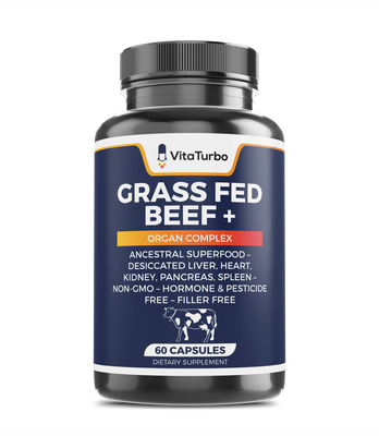 Grass Fed Beef+ 60 Capsules - 3000mg Per Serving