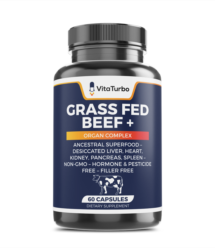 Grass Fed Beef+ 60 Capsules - 3000mg Per Serving