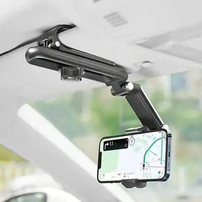 Car Sun Visor Phone Holder, Multifunctional Adjustable Phone Holder, Phone Navigation Holder, Car Interior Accessories, Car E...