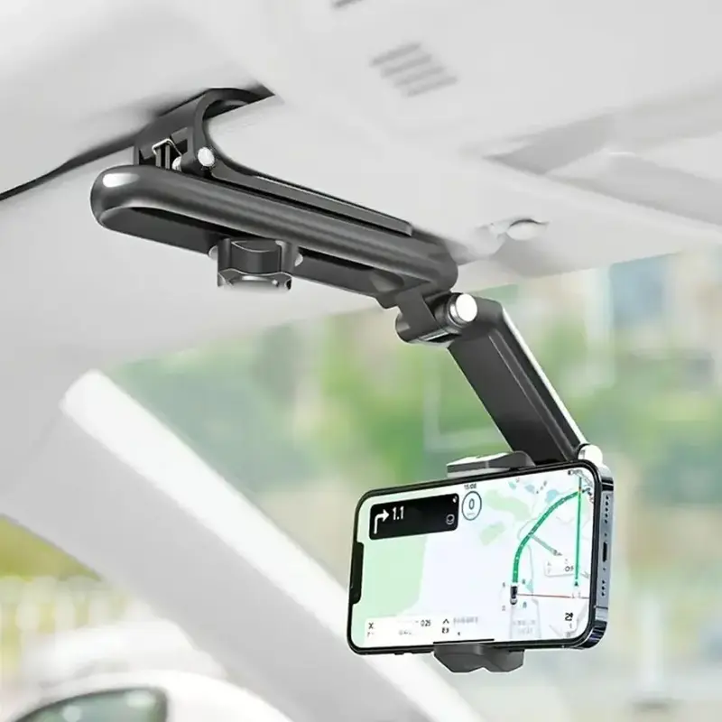 Car Sun Visor Phone Holder, Multifunctional Adjustable Phone Holder, Phone Navigation Holder, Car Interior Accessories, Car E...