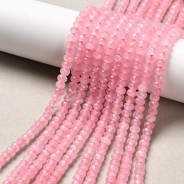 Dyed Natural Malaysia Jade Rondelle Beads Strands