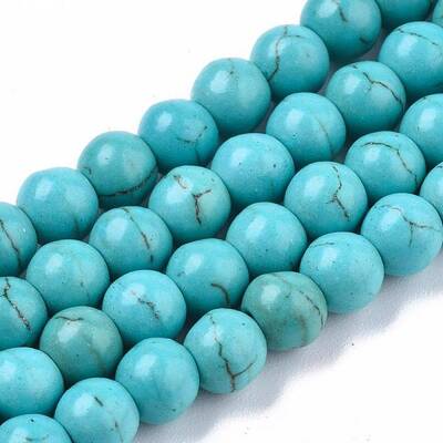 Synthetic Turquoise Beads Strands