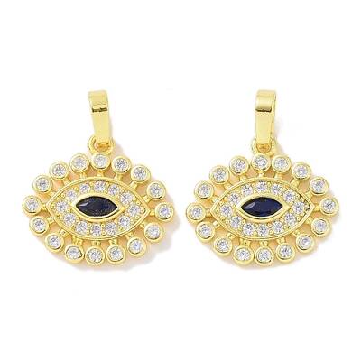 Real 18K Gold Plated Brass Micro Pave Cubic Zirconia Pendants