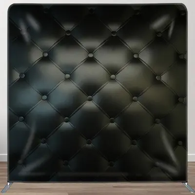 Aperturee Black Leather Sofa Style Fabric Backdrop For Decoration - Aperturee
