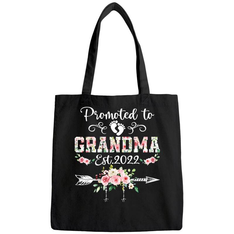 Promoted To Grandma Floral Leveled Up To Grandma Tote Bag