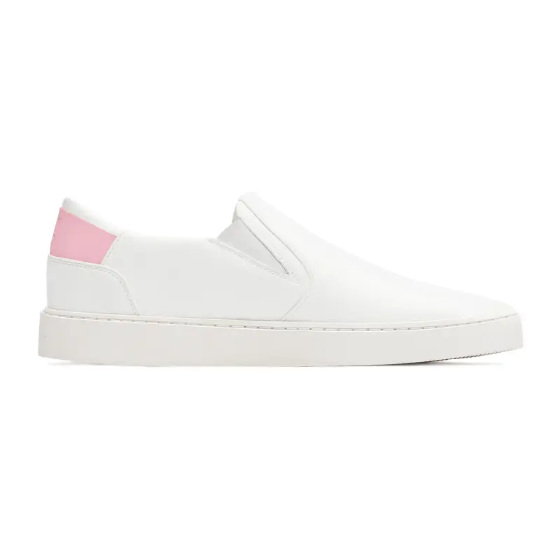 Men's Slip On | White-Pink | Size: 10