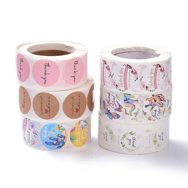 Round PVC Self-Adhesive Paper Stickers