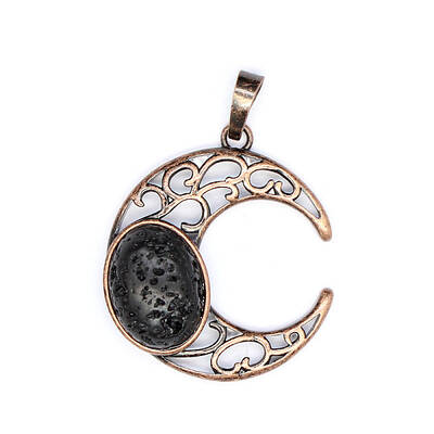 Retro Hollow Natural Lava Rock Pendants