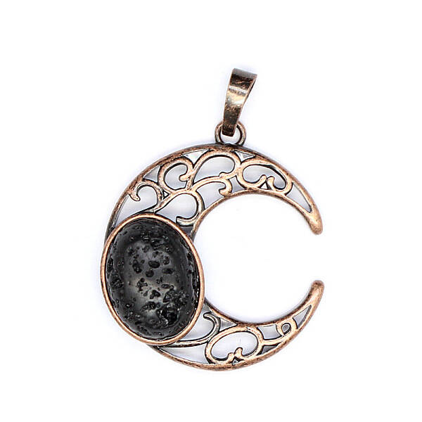 Retro Hollow Natural Lava Rock Pendants
