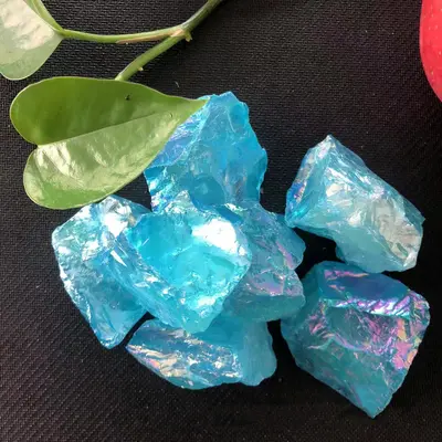 Color Plating White Crystal Stone | Size: 3 5cm1000G