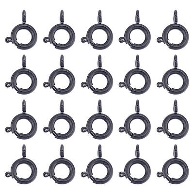 20Pcs 304 Stainless Steel Smooth Surface Spring Ring Clasps