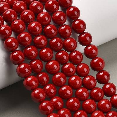 Synthetic Mashan Jade Round Beads Strands