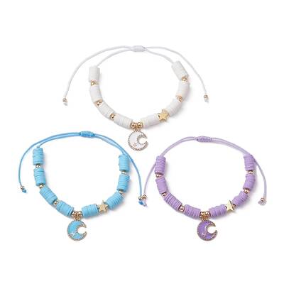 Alloy Enamel Moon & Star Charm Bracelet