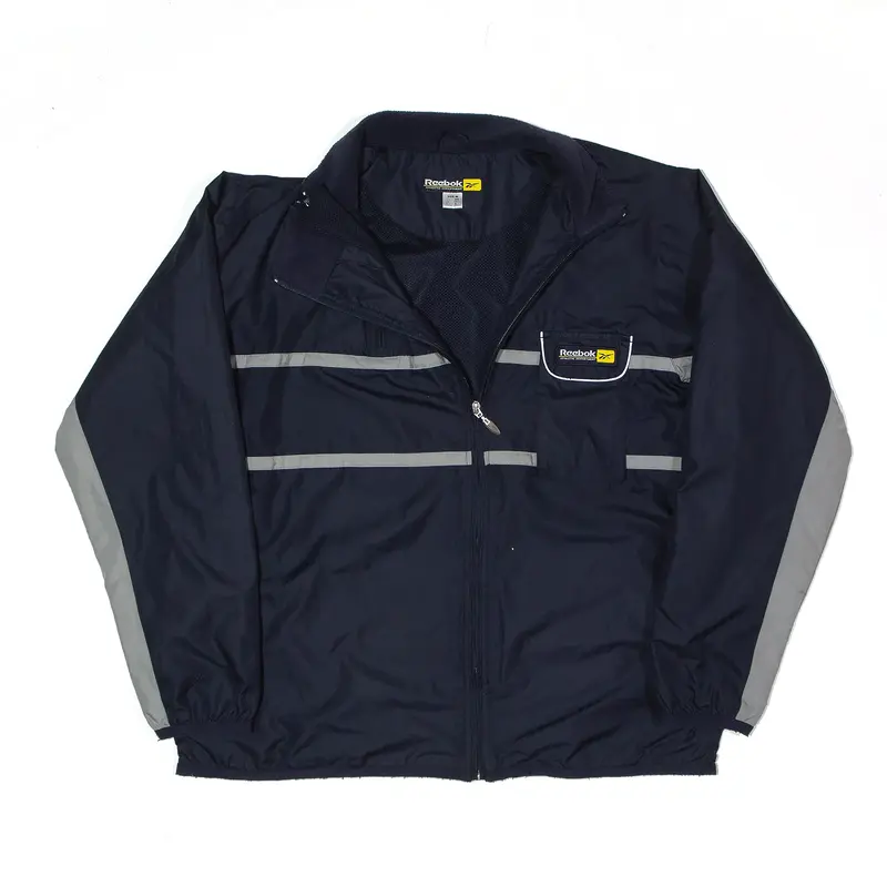REEBOK Windbreaker Jacket Blue Mens M