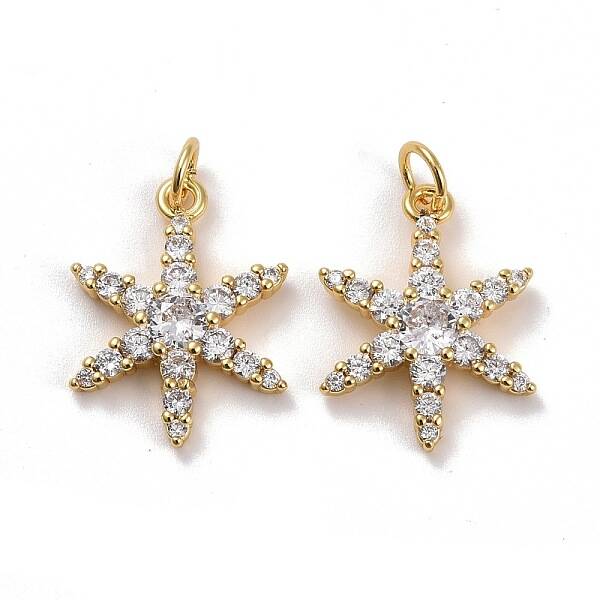 Brass Micro Pave Cubic Zirconia Pendants