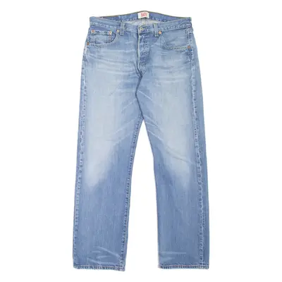 LEVI'S 501 Jeans Mens Blue Regular Straight Stone Wash W34 L32