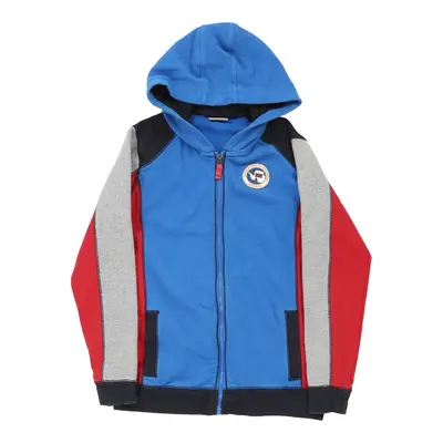 Age 10-12 Napapijri Hoodie - Medium Blue Cotton Blend