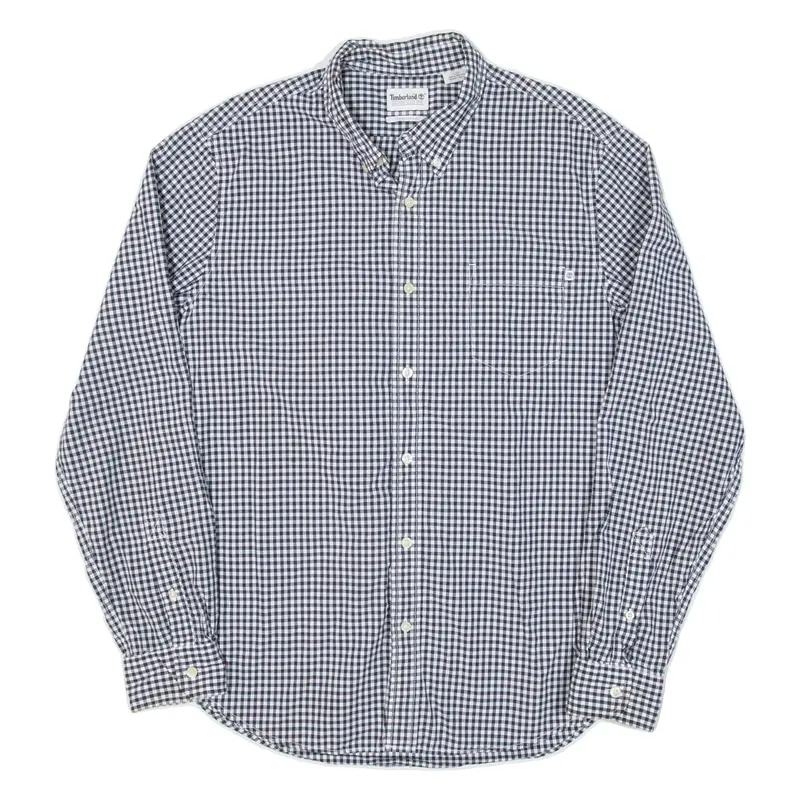 TIMBERLAND Mens Shirt Black Check Long Sleeve L
