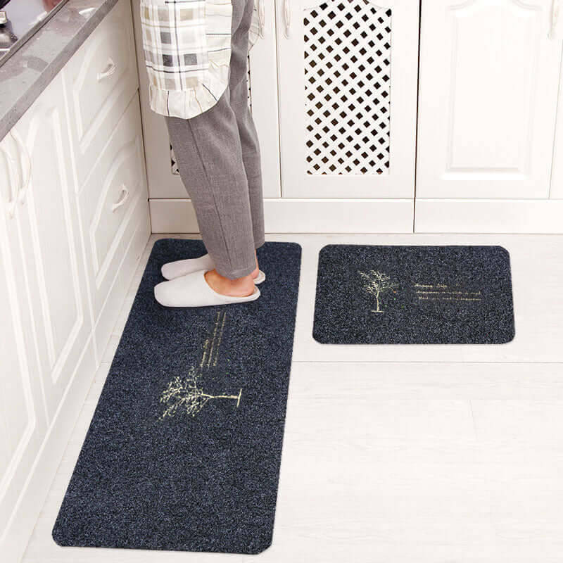 Household Water-absorbent And Oil-proof Anti-slip Mat Bath And Bathroom Foot Mat | Color: 3style | style: 2pcs set