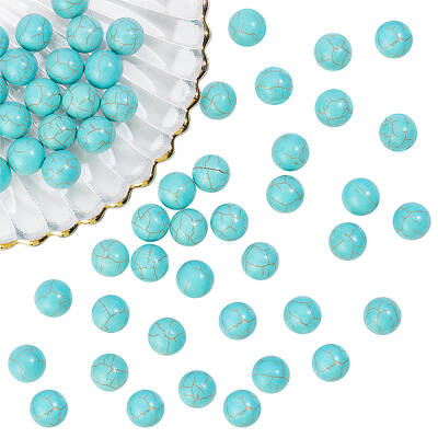 50Pcs Synthetic Turquoise Beads