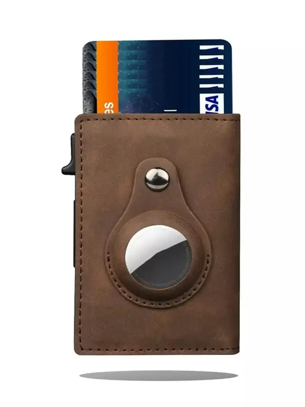 Men's Business  Pu Leather Wallet, Simple Style Magnetic Card Holder, Summer Trendy Rfid Wallet for Men for Work & Daily Use ...