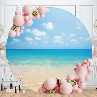 Endless Empty Sea Sky Hawaii Round Backdrop - Aperturee